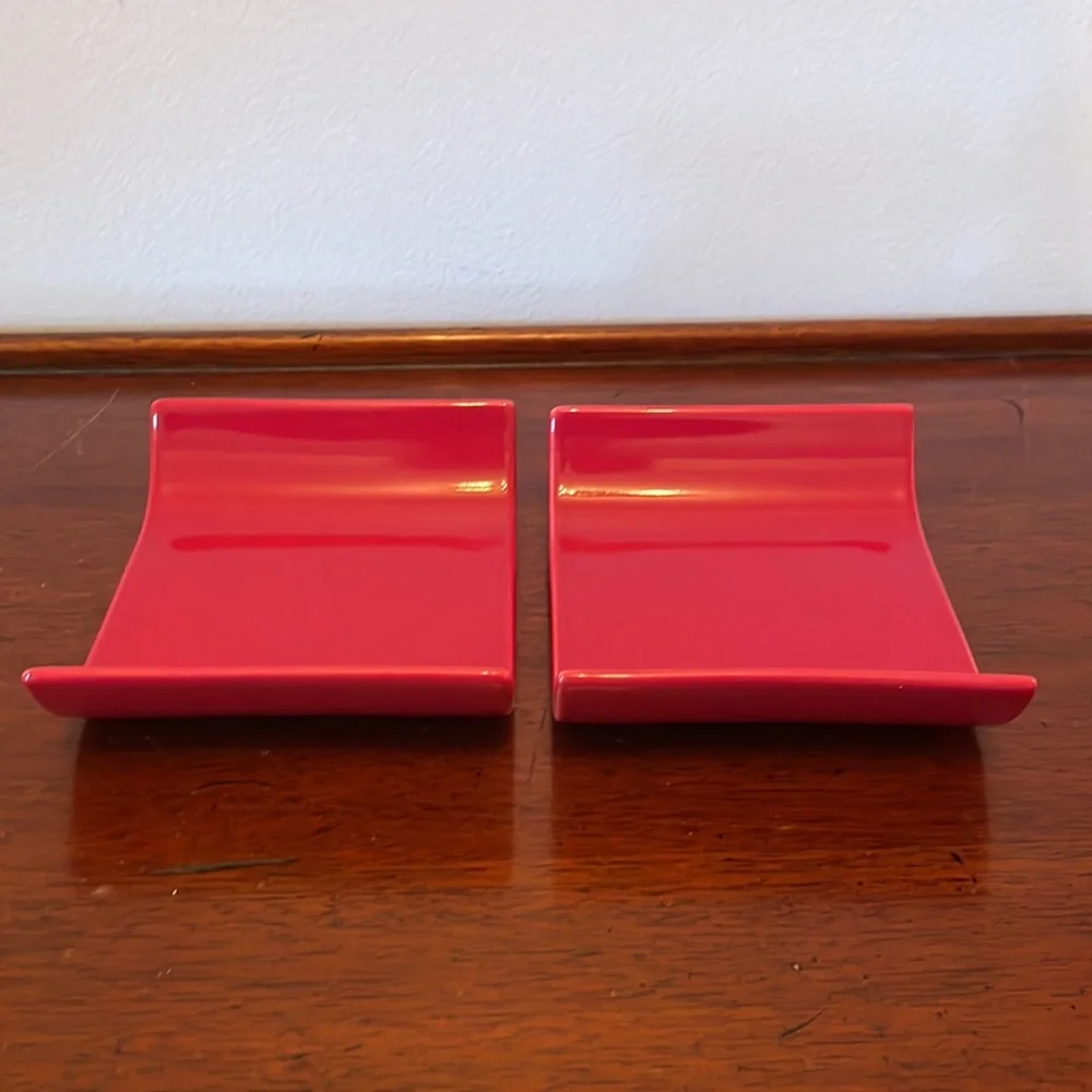 NWT Crate & Barrel Red Small Sushi Plate - Set of 2